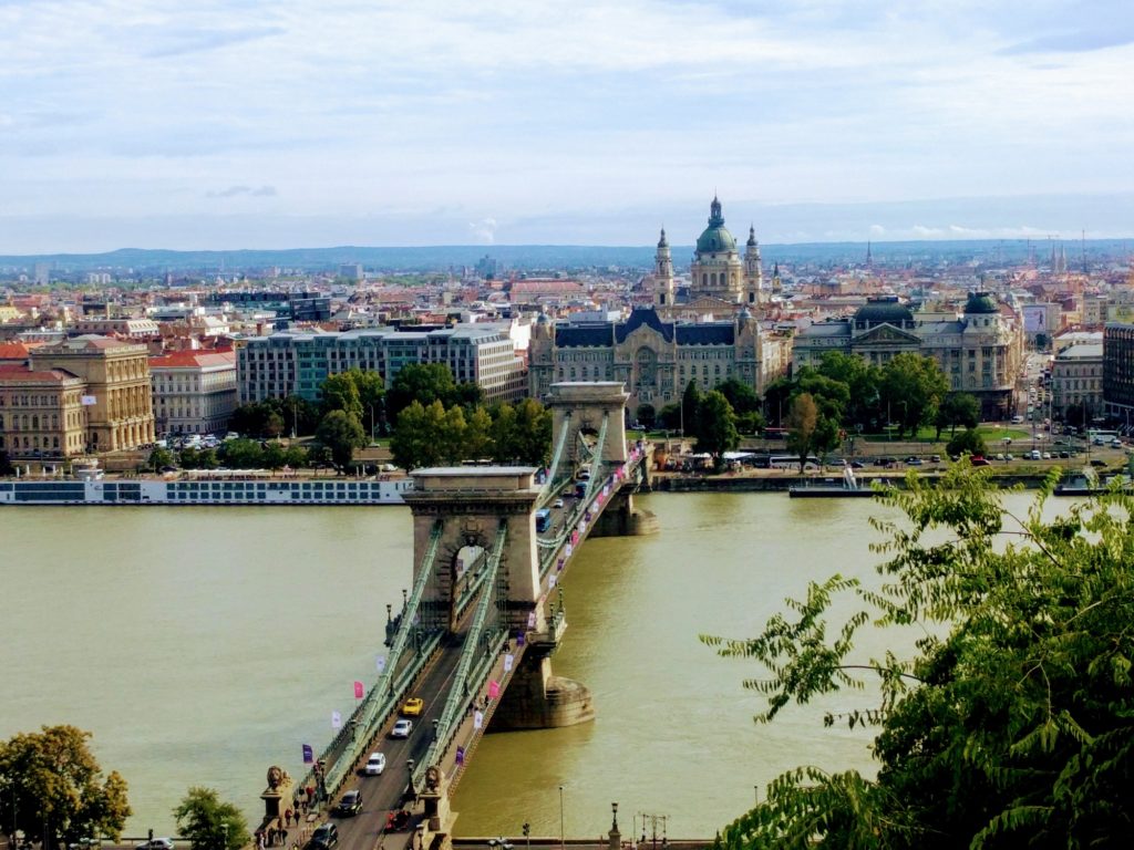 Budapest Szechenyi Chain Bridge in Budapest