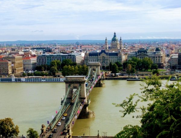 Budapest Szechenyi Chain Bridge in Budapest