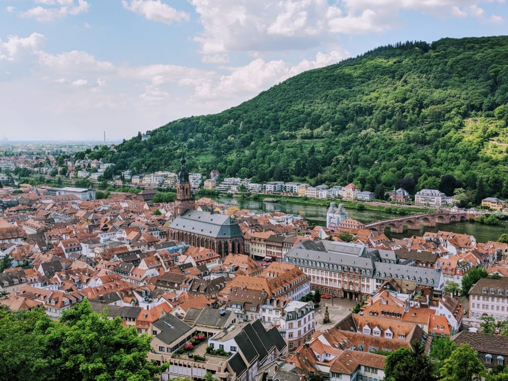 Heidelberg city view from castle