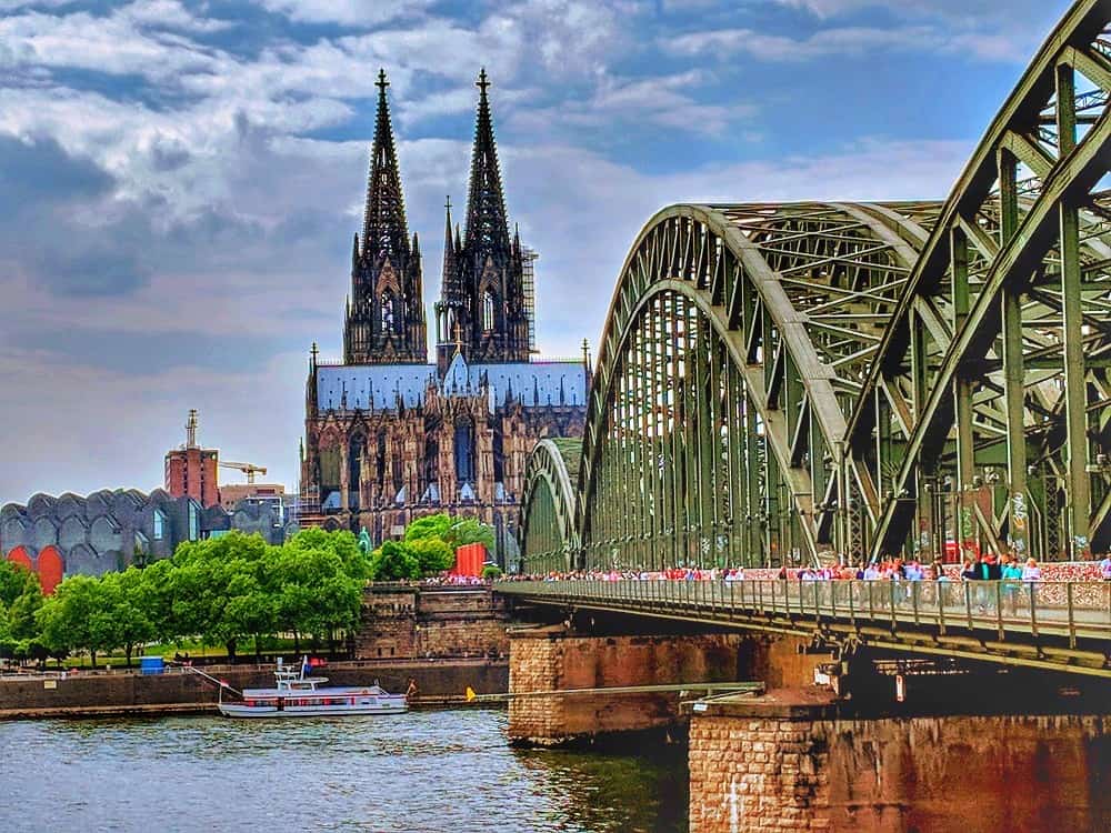 Cologne-The Hohenzollern-Bridge.
