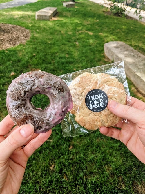 vegan donut and cookie from the bakery high fidelity in philadelphia