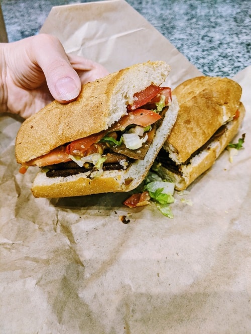 luhv vegan deli BLT sandwich