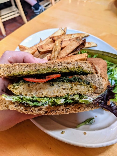 orbit pesto vegan sandwich bodega marquette