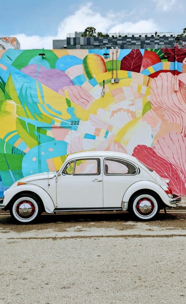 Wynwood walls Miami old car with mural