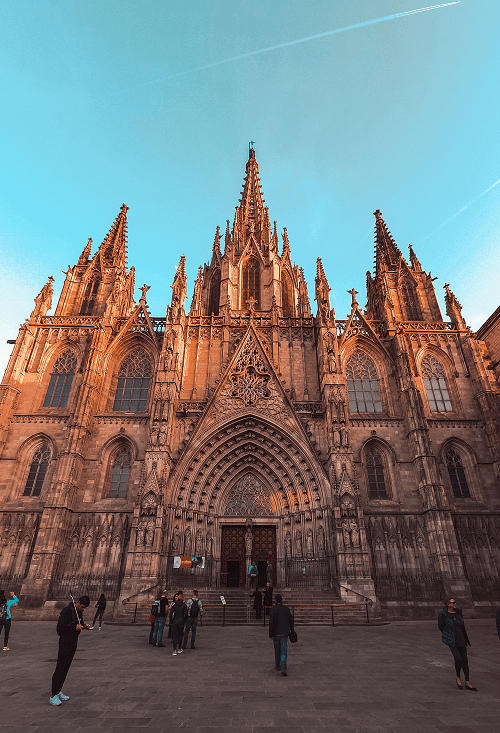 The Cathedral of the Holy Cross and Saint Eulalia Barcelona Spain