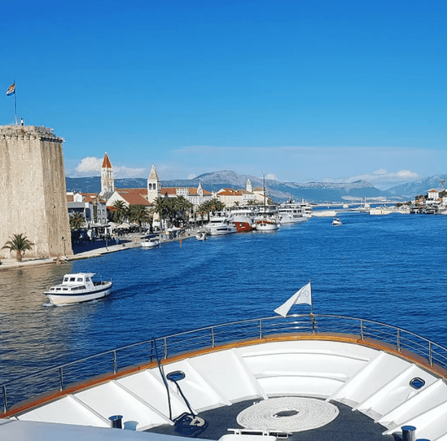 Vegan Travel - Vegan Cruises and Tours Dropping the anchor in Trogir