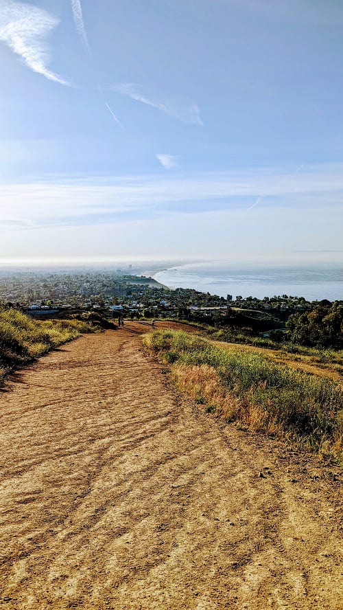 Los Liones Hiking Trail View of Pacific Ocean Santa Monica