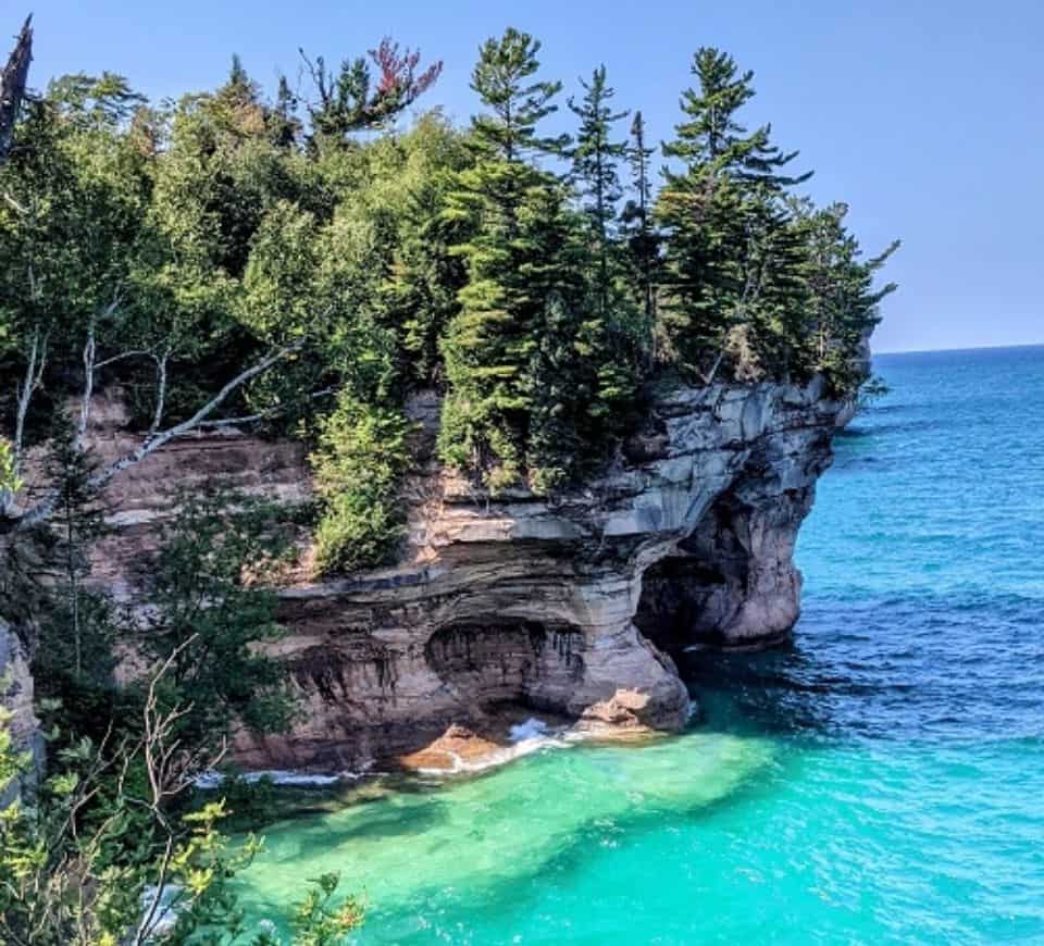 Pictured Rocks National Lakeshore View from Chapel Trail
