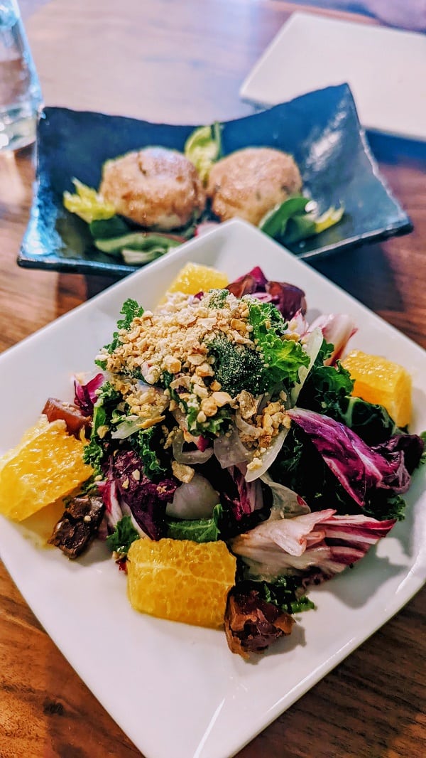 Shojin vegan and gluten free chefs tasting menu salad