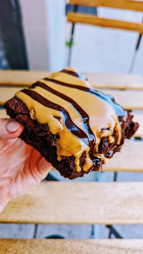 Imagine vegan cafe memphis chocolate peanut butter fudge brownie