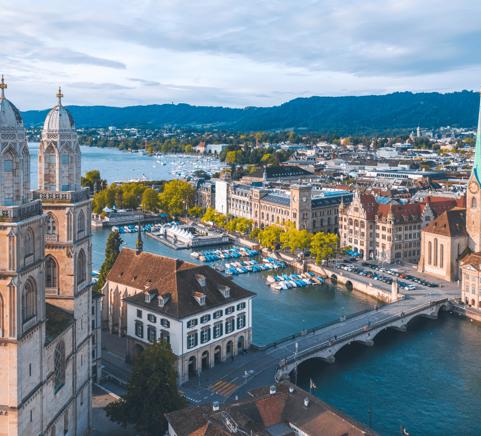 Zurich Switzerland Old Town Limmat River