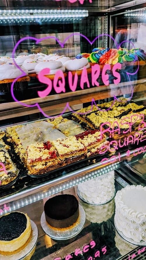 vegan and gluten free desserts like oat bars, cakes, and cupcakes from bunners in toronto