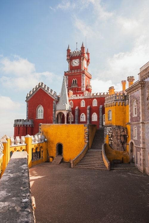 colorful sintra palace just outside of lisbon 