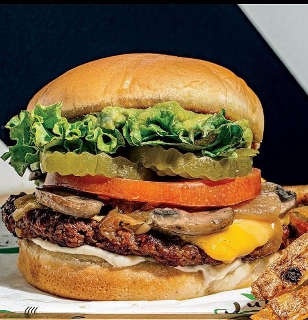 vegan burger from plant based junkies chicago