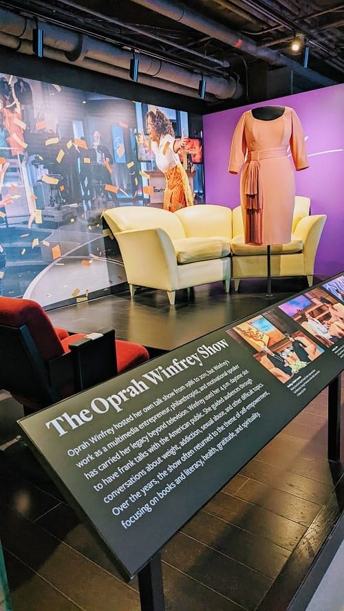 oprah winfrey tv set and exhibit at the smithsonian museum of african american history