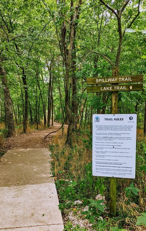 radnor state park lake hiking trail pathway