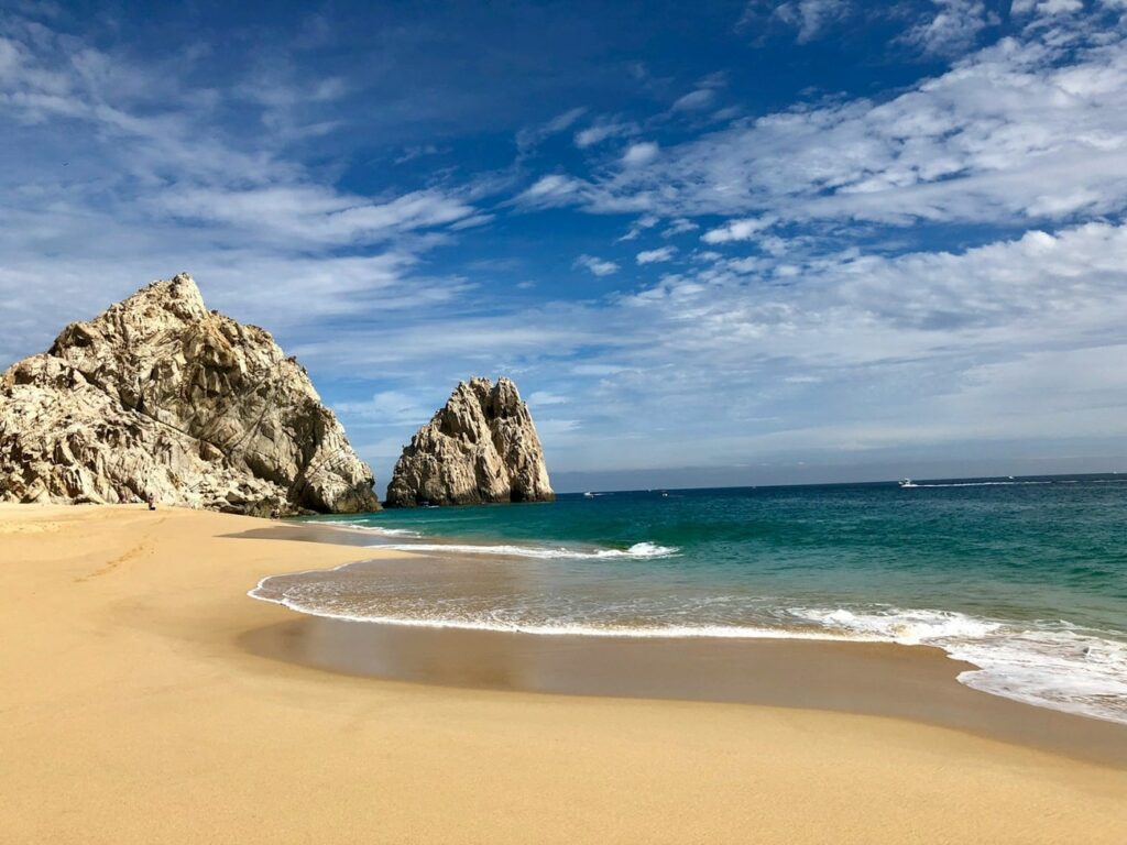 golden sands and turquoise waters at the divorce beach in los cabos mexico
