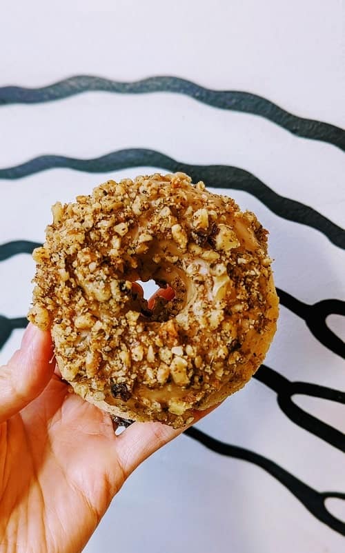 vegan and gluten free smoked walnut donut from cartems in vancouver