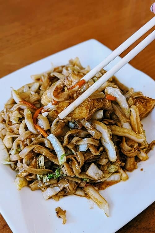 vegan and gluten free vietnamese noodle dish at Pho Vietnam Restaurant in reykjavik