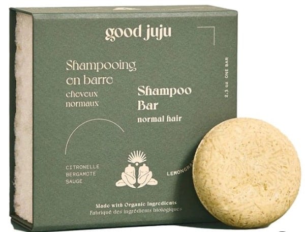 green box holder for a shampoo bar from good juju
