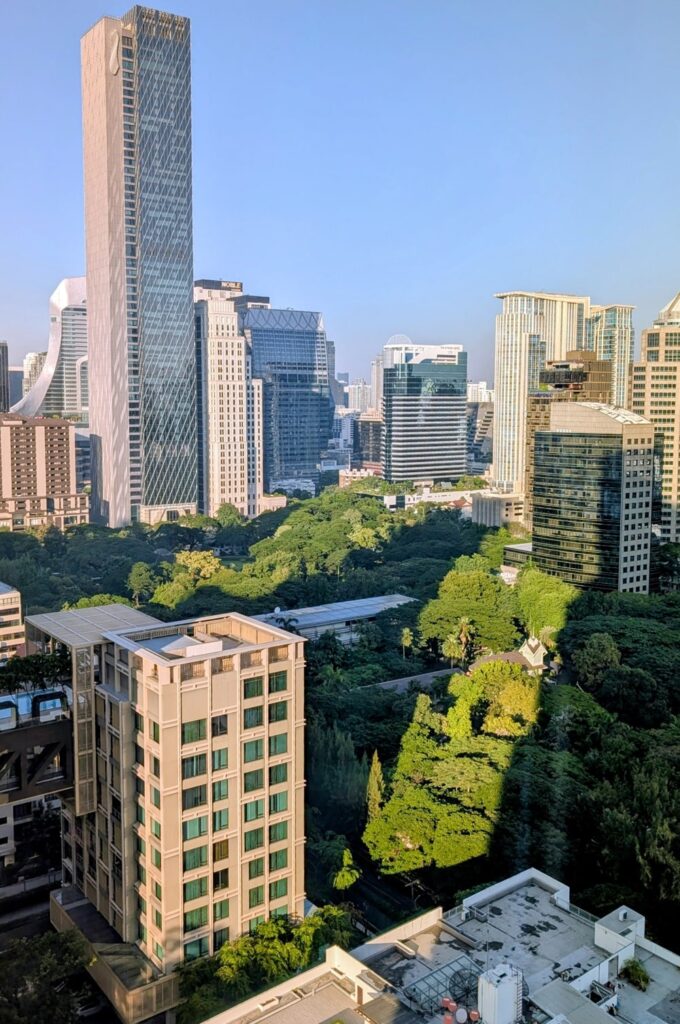 view of bangkok from the kimpton mai lai