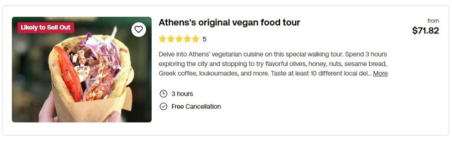 vegan food tour athens