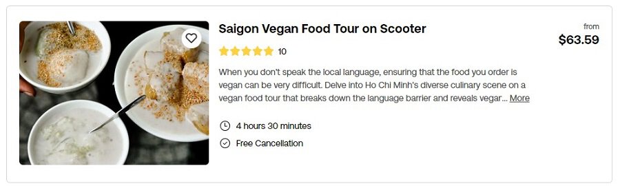vegan food tour Ho Chi Minh City, Vietnam