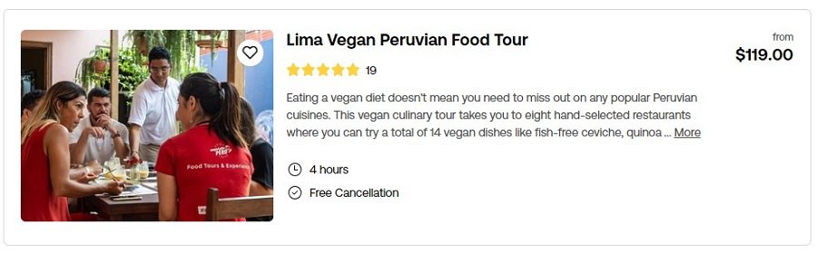 vegan tour and culinary experience in lima peru