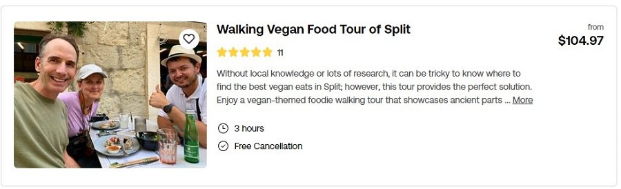 vegan food tour split croatia