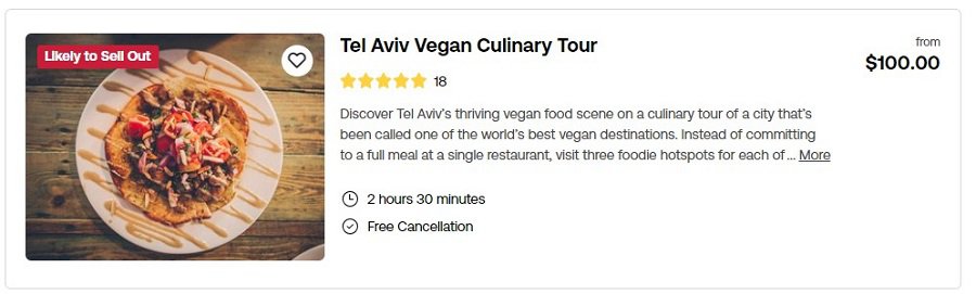 vegan experience in tel aviv