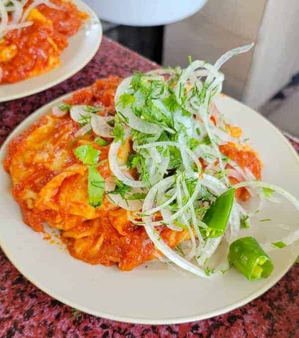 traditional dish in uzbekistan called khanum made with potatoes that is vegan