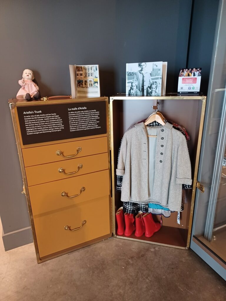Ariella’s luggage, who moved from Naples, Italy to Canada with her family in July 1955 thats on display at the  Canadian Immigration Story Exhibit in halifax 