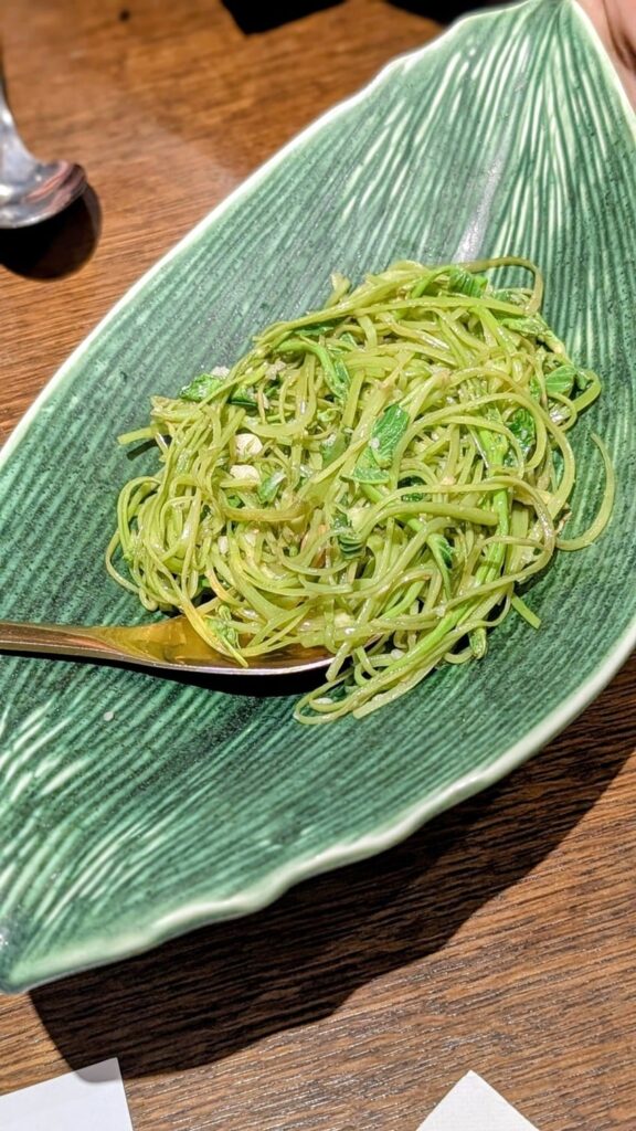 vegan stirfried morning glory Vegan Mahanakhon