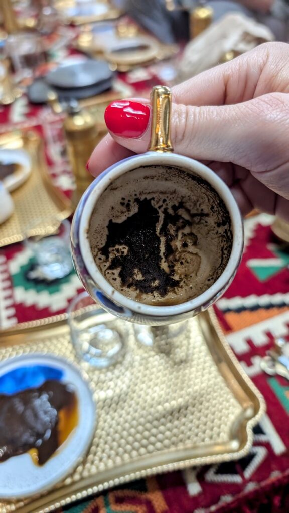 the inside of a coffee cup for fortune telling in istanbul