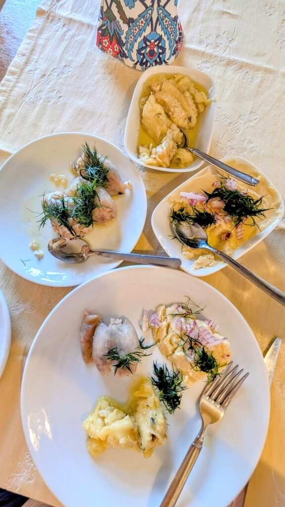 a mix of vegan mezze dishes in cappadocia turkey