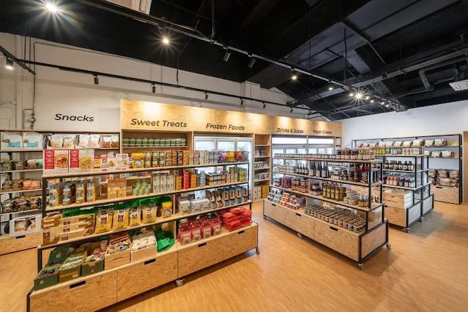 inside of the vegan market, everyday vegan grocer in singapore
