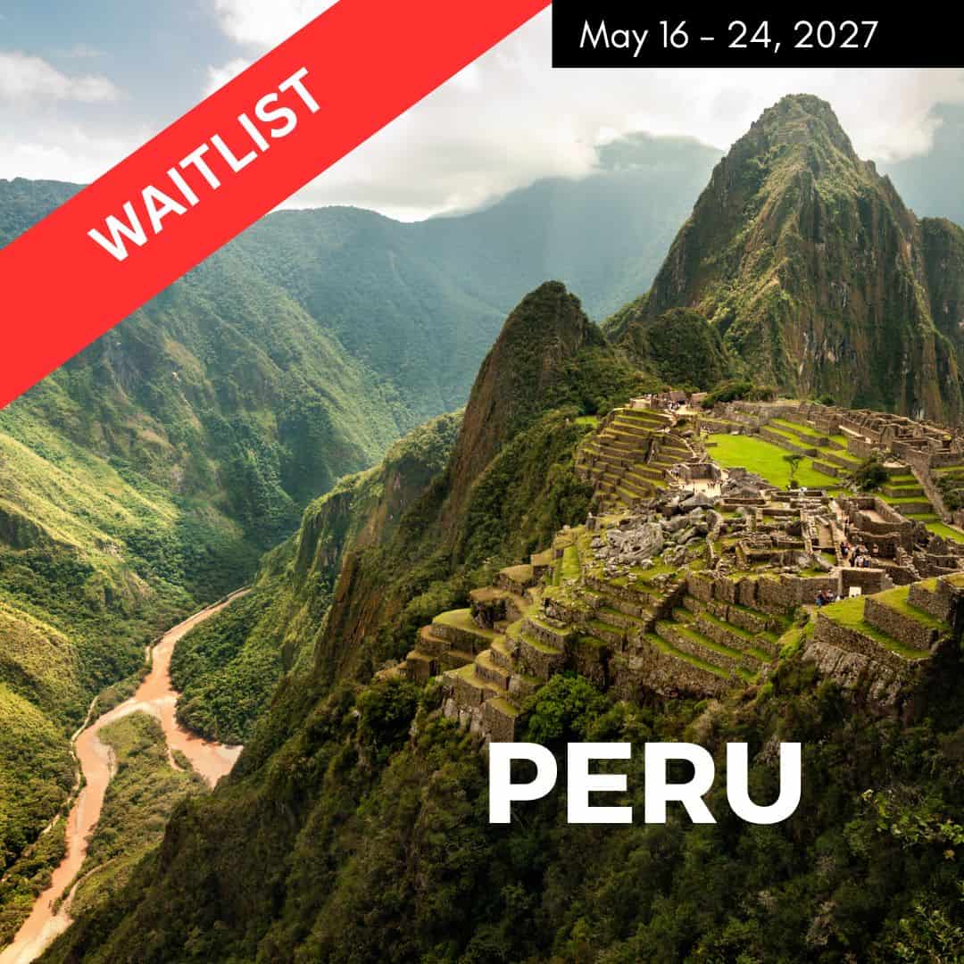 overhead shot on a cloudy day of machu picchu in peru