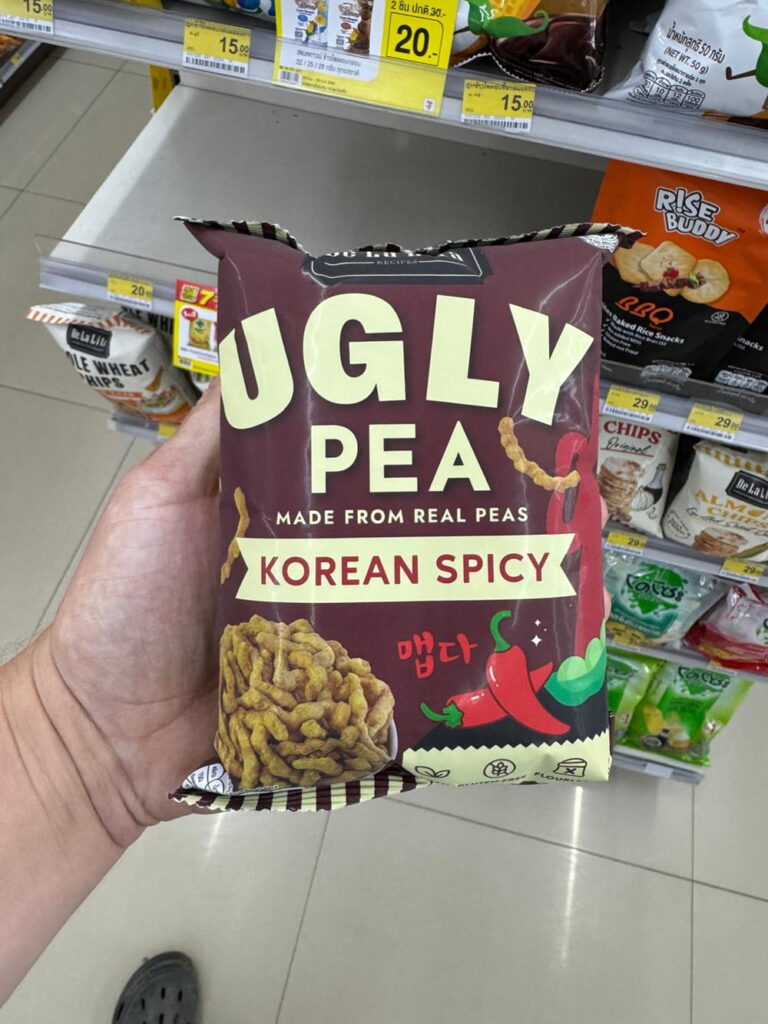 vegan Korean spicey snacks made from peas